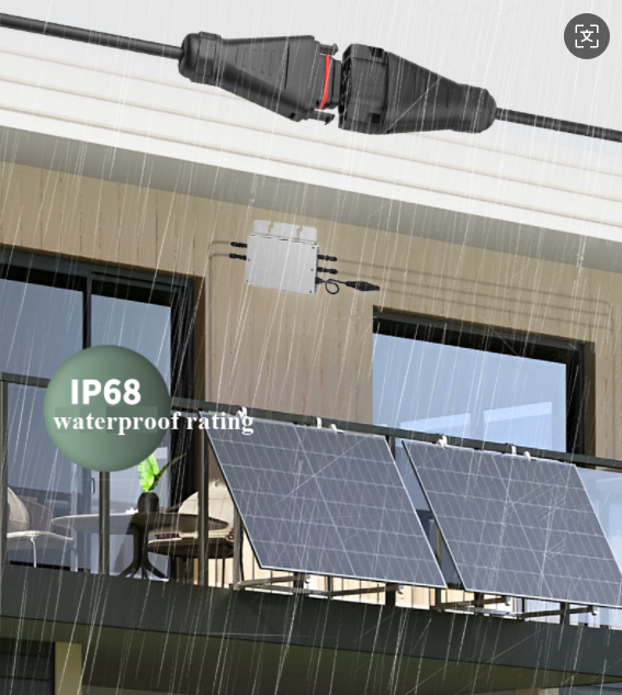 Paneles fotovoltaicos de balcón resistentes al agua y al polvo de nivel IP68